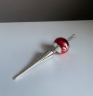 Norsk juletrepynt toppspir i glass - 1950/ 60 tallet  thumbnail