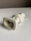 Liten pike, figur/ skulptur i hvitt uglasert steingods/ porselen - 1950/ 60 tallet thumbnail