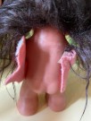 DAM lykketroll sort langt hår 22 cm - Denmark 1977/ 1986 thumbnail