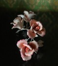 Porcellane Capodimonte fersken rosa porselens roser - Argento Italy Italia 1960/ 70 tallet thumbnail