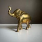 Elefant pyntefigur/ skulptur i messing thumbnail