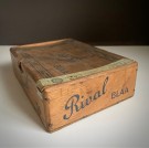 Landhandel Rival Blaa Claro cigar/ sigar/ tobakks eske/ boks i trefinér - Johs. N. With AS Oslo Norge 1891- 1922 thumbnail