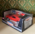 Rød/ Calypso Coral 1970 Ford Boss 429 Mustang modellbil i original eske 1:18 die cast metal - The ERTL Company USA 1991 thumbnail