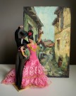 Kitsch dekor - MARIN CHICLANA Flamenco dukke og signert maleri 1970 tallet thumbnail
