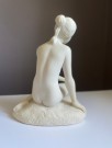 Stor hvit akt alabast damefigur/ skulptur/ statue 1054 - Italia 1970 tallet thumbnail