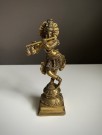 Krishna Hinduistisk religiøs figur i støpt messing thumbnail