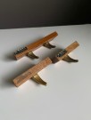 Knagger i heltre teak og messing - HAFA Made in Sweden 1950/60 tallet thumbnail
