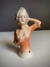 Antikk Half doll Viktoriansk porselens dukkebyste 5023 H9,6 cm - Tyskland 1900 tallet thumbnail