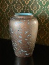 Stor vintage turkis gullpatinert krukke/ vase/ urne i keramikk 504-30 Scheurich Keramik West Germany Tyskland thumbnail