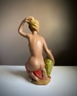 Stor signert Gino Manca akt kvinne/ dame figur/ skulptur/ statue i gips 1959 thumbnail