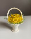 Kitsch dekor/ påskepynt blomsterkurv i plast - Hong Kong 1960 tallet thumbnail