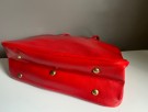Ubrukt større rød PVC reiseveske - 