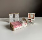 Lundby dukkehus møbler tilbehør 1:18  -Rose soveroms møblement (9715) 1980 tallet thumbnail