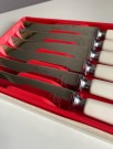 6 håndlagede kniver i original eske stainless steel - Skaugum Bestikkfabrikk AS Norway  thumbnail