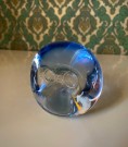 Ugle fuglefigur håndlaget i transparent klart blykrystall kunstglass Gränna Glasbruk Sweden Sverige thumbnail