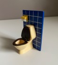 Lundby dukkehus møbel 1:18 - bad toalett 1960 tallet thumbnail