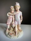 Stor antikk bisquit/ bisque porselensfigur/ skulptur/ statue - Heubach Tyskland 1900 tallet thumbnail
