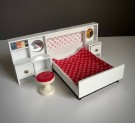 Lundby dukkehus møbler 1:18 - New Scandinavia soveromsinnredning (9722) 1970/ 80 tallet thumbnail
