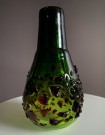 Vase i grønt kunstglass, Kglass - Magnor glassverk Norge, 1971 thumbnail