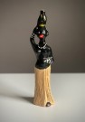 Eksotisk kitsch dekor afro figur i glasert keramikk/ terrakotta - 1950/ 60 tallet thumbnail
