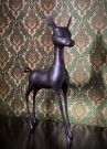 Stort rådyr bambi skulptur figur statue patinert metall messing Frankrike 1960-tallet thumbnail