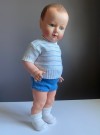 Antikk dukke gutt i celluloid plast 47 1/2 - PetitCollin Frankrike Téte d'Aigle 1920/30 tallet thumbnail