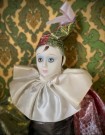 Klovn Pierrot Harlequin porselensdukke 1980/90-tallet thumbnail