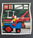 LEGO System blå traktor Legoland 604 i original eske og byggeinstruksjon lansert 1971 thumbnail