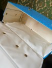 Blå kitsch koffert/ beholder/ veske/ beauty bag i plastmateriale med slange reliefmønster - 1960/ 70 tallet thumbnail