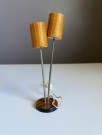 Lundby dukkehus møbler tilbehør 1:18 - Dobbel gulvlampe med bastskjerm 1970 tallet thumbnail