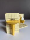 BRIO/ Lundby dukkehus møbler tilbehør 1:18 - baderomsinnredning 1960/ 70 tallet thumbnail