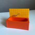 BRIO dukkehus møbler tilbehør 1:18 - badekar 1970 tallet thumbnail