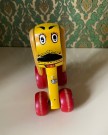 Trekkleke gul hund treleke Brio Sweden 1970-tallet thumbnail