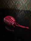 Juletrepynt antikk rød swirl julekule/ ornamenter  1930/ 40 tallet thumbnail