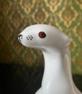 Røyskatt figur/ skulptur i porselen - China Kina 1950/ 60 tallet thumbnail
