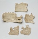 Antikke viktorianske glansbilder miniglans rokokko barokk motiv 1890-1910  thumbnail