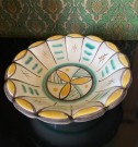 Antikk Art Deco håndmalt bolle/ fat/ skål i keramikk -  Theodor Friestad Egersunds Fayance Norway Norge 1930/40 tallet thumbnail