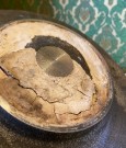 Steel art fat i patinert rustfritt stål brutalistisk sti/ industriell design - Olav Joa Polaris Norge 1970 tallet thumbnail