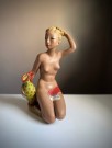Stor signert Gino Manca akt kvinne/ dame figur/ skulptur/ statue i gips 1959 thumbnail