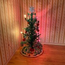 Lundby dukkehus møbler tilbehør 1:18 - Juletre med lys 60.5014 1999/ 2000 tallet thumbnail