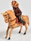 Hest og indianer, trekkoppleke i blikk - Tyskland, 1950/60 tallet thumbnail