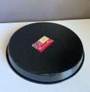 Rundt fargerikt serveringsbrett i lakkert blikk - Worcester Ware England 1960/ 70 tallet thumbnail
