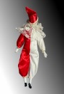 Stor Pierrot Harlequin klovn porselensdukke  - 1980 tallet thumbnail