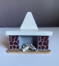 LISA dukkehus møbler tilbehør 1:18 - Country modern mur peis (254) 1970 tallet thumbnail