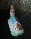 Julekirke i spraymalt keramikk - Eie Stentøifabrik Egersund Norge 1950/ 60 tallet thumbnail