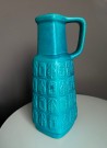 Sprek og fargerik keramikk vase med hank - BAY keramik Germany 1970 tallet thumbnail