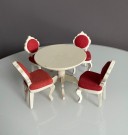 Lerro/ Lundby dukkehus møbler tilbehør 1:18 - Rokokko spisestuemøbler, 1960 tallet thumbnail