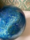 Stor kulevase grønt/ blått kunstglass - Benny Motzfeldt Randsfjord Glassverk Norge 1960 tallet thumbnail