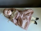 Antikk sovedukke bisquit porselen H46 cm - SIMON & HALBIG Tyskland 1900 tallet thumbnail