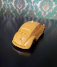 Tomte bil volkswagen VW 1200 gul modellbil vinylplast No. 750/13 Åsmund Lærdal Stavanger Norway Norge 1963-1973 thumbnail